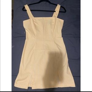 Yellow pin stripe dress